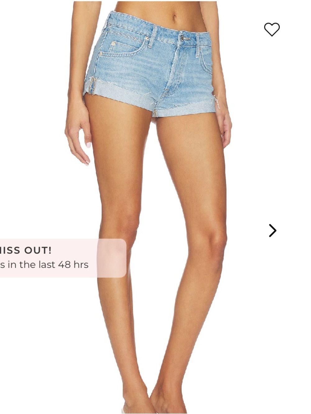 We the Free Cali Cuff Shortie Free People Light Blue Denim Shorts